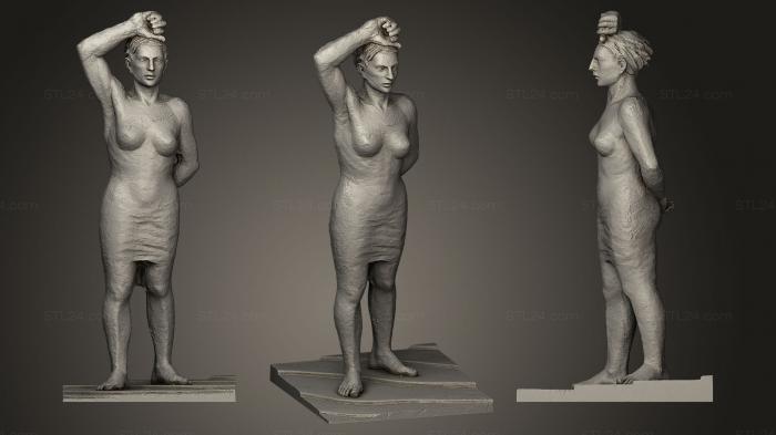 Статуэтки девушки (Женская Баскская, STKGL_0109) 3D модель для ЧПУ станка